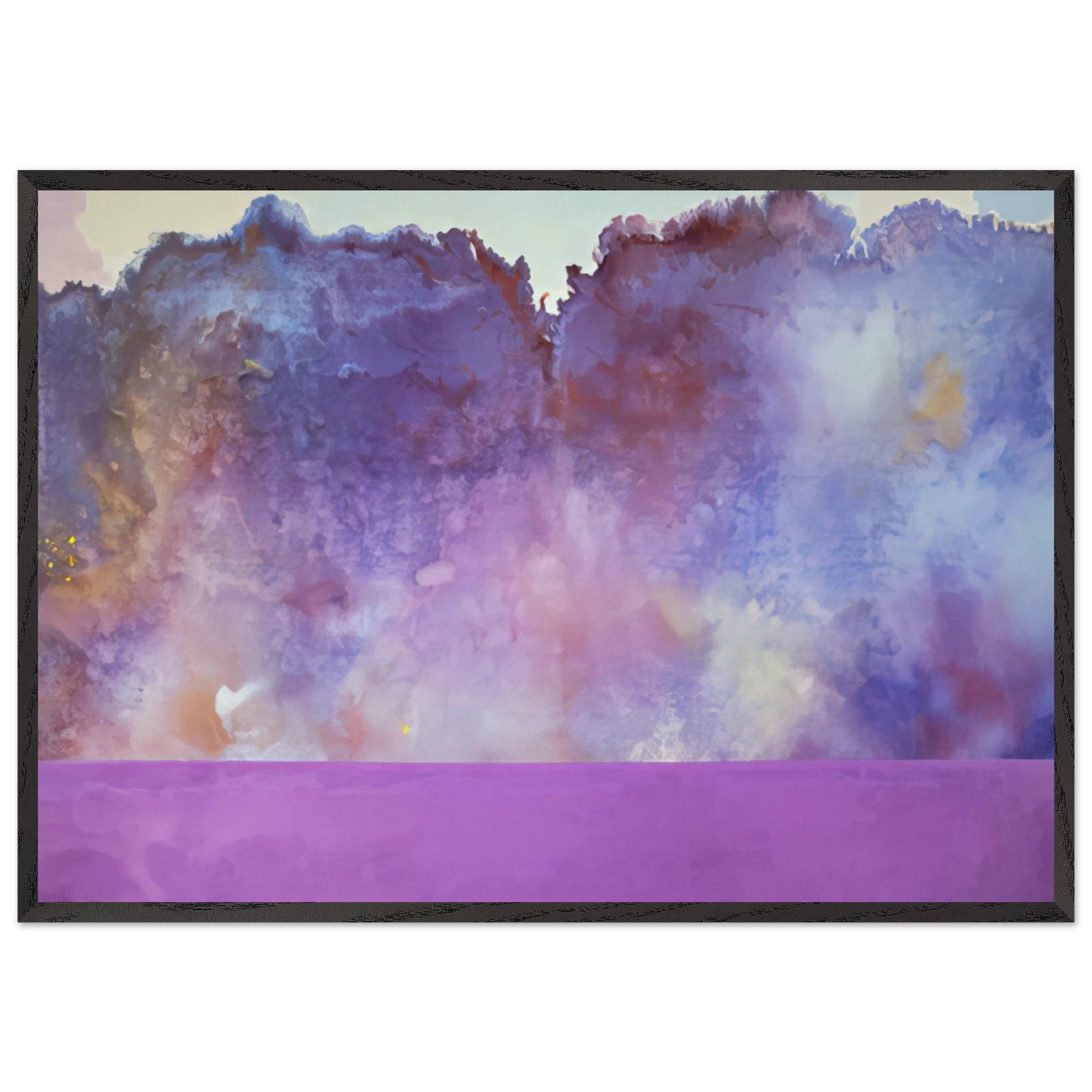 Diamond Lake - 1969 - Ronnie Landfield Framed Art Print – Black Wooden Frame - Default Title - -Framed Art Print