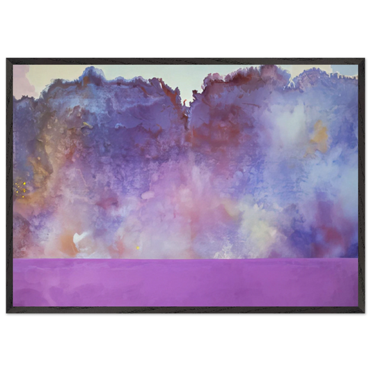 Diamond Lake - 1969 - Ronnie Landfield Framed Art Print – Black Wooden Frame - Default Title - -Framed Art Print