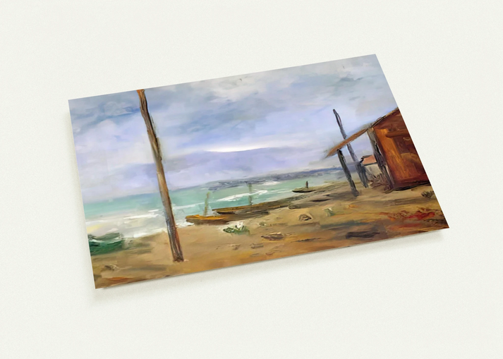 PIOGGIA AL MARE 1929 By Carlo Carra Pack of 10 Post Cards | Carlo Carra Post Cards | A6 (10.5 x 14.8 cm) - 4.1 x 5.8 inches