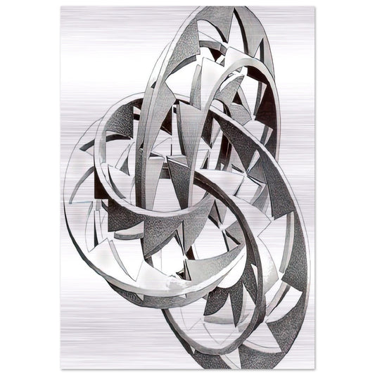 KNOT - MC Escher Brushed Aluminum Print - 70x100 cm / 28x40 inches | MC Escher Aluminum Print | MC Escher Prints