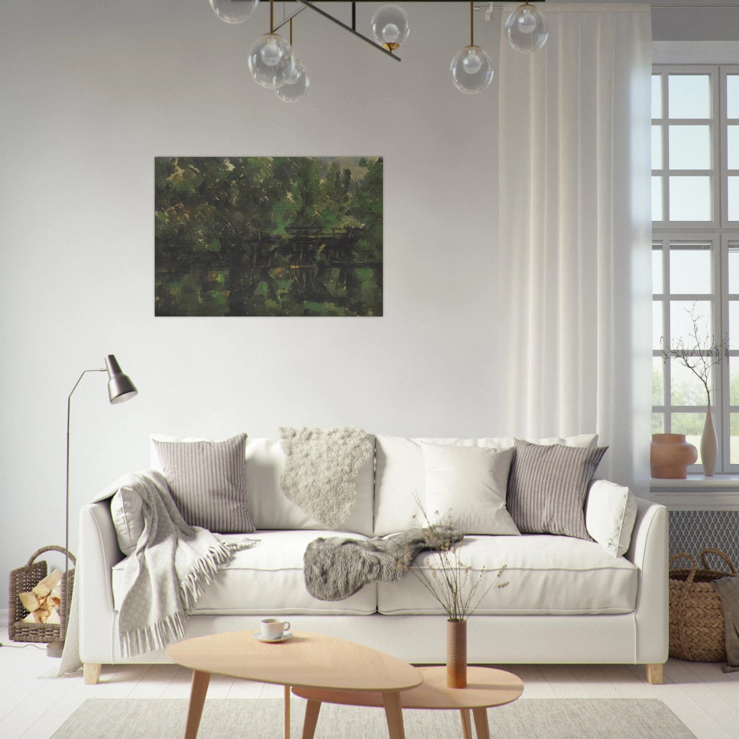 Bridge over the pond - Paul Cézanne Brushed Aluminum Print - 70x100 cm / 28x40 inches | Paul Cézanne Aluminum Print | Paul Cézanne Prints