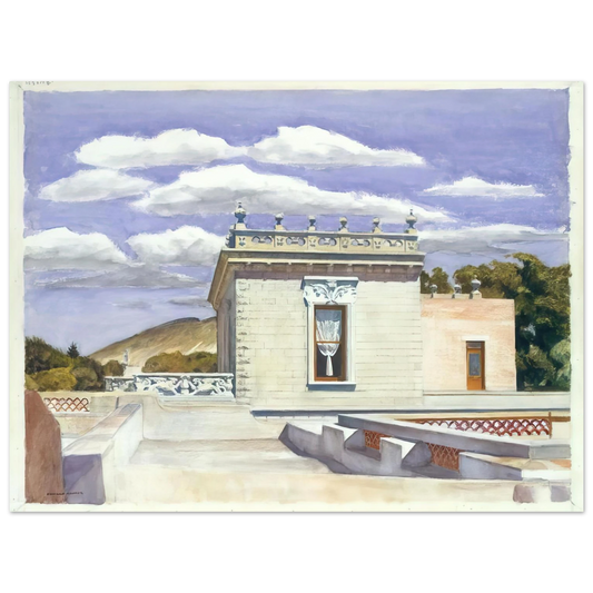 Edward Hopper - Saltillo Mansion Fine Art Poster - 13x18 cm / 5x7 inches