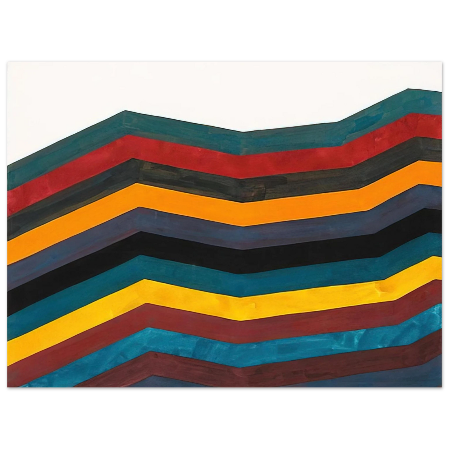 Sol LeWitt - Irregular Horizontal Bands of Equal Width Starting at Bottom Fine Art Poster - Default Title