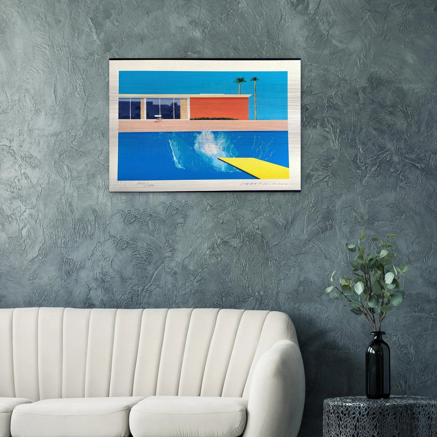 David Hockney - David Hockney Brushed Aluminum Print - 70x100 cm / 28x40 inches | David Hockney Aluminum Print | David Hockney Prints