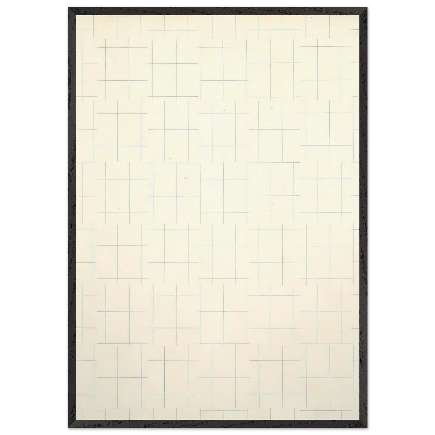 Two Warps and Wefts of Short Lines 0 90 - 1956 - Francois Morellet Framed Art Print – Black Wooden Frame - Default Title - -Framed Art Print