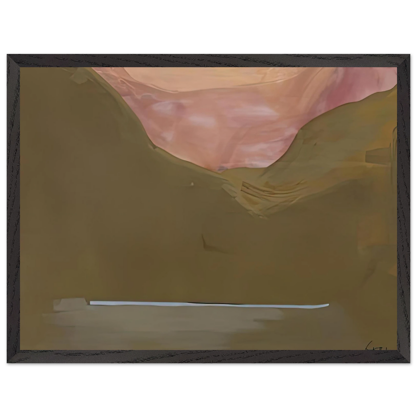 Helen Frankenthaler - Burnt Norton, 1972- Wall Art - 30x40 cm / 12x16 inches - Premium Wooden Framed Poster With Fine Art Paper - Black frame