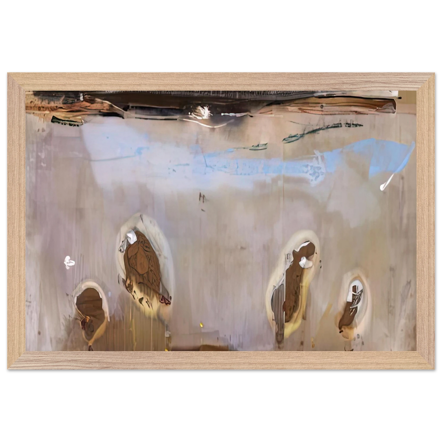 Helen Frankenthaler - Tethys, 1981- Wall Art - 30x40 cm / 12x16 inches - Premium Wooden Framed Poster With Fine Art Paper - White frame