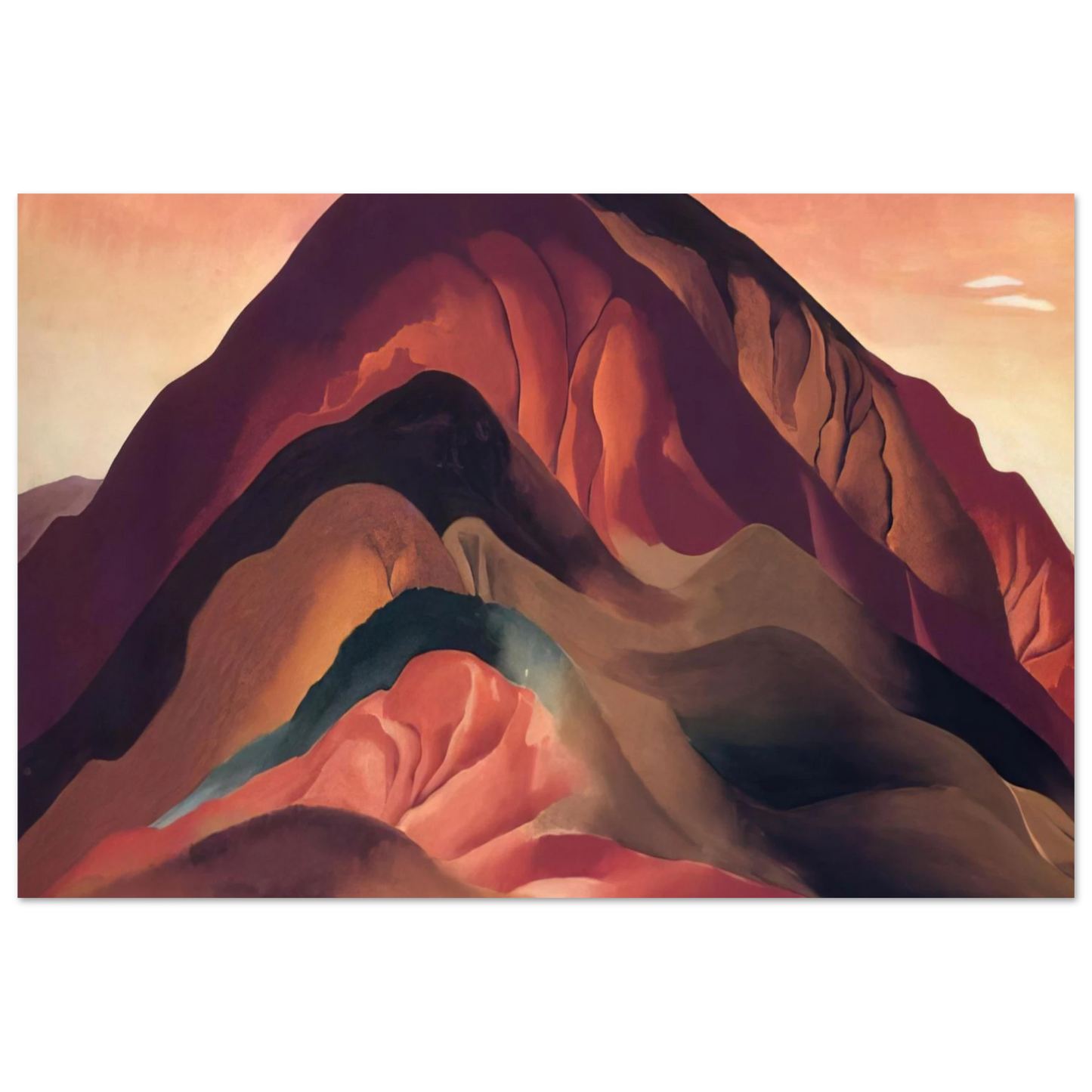 Georgia O'Keeffe - Rust Red Hills Fine Art Poster - 40x60 cm / 16x24 inches