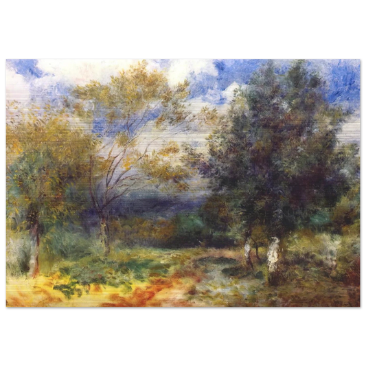 Landscape in the Sun - Pierre-Auguste Renoir Brushed Aluminum Print - 70x100 cm / 28x40 inches | Pierre-Auguste Renoir Aluminum Print | Pierre-Auguste Renoir Prints