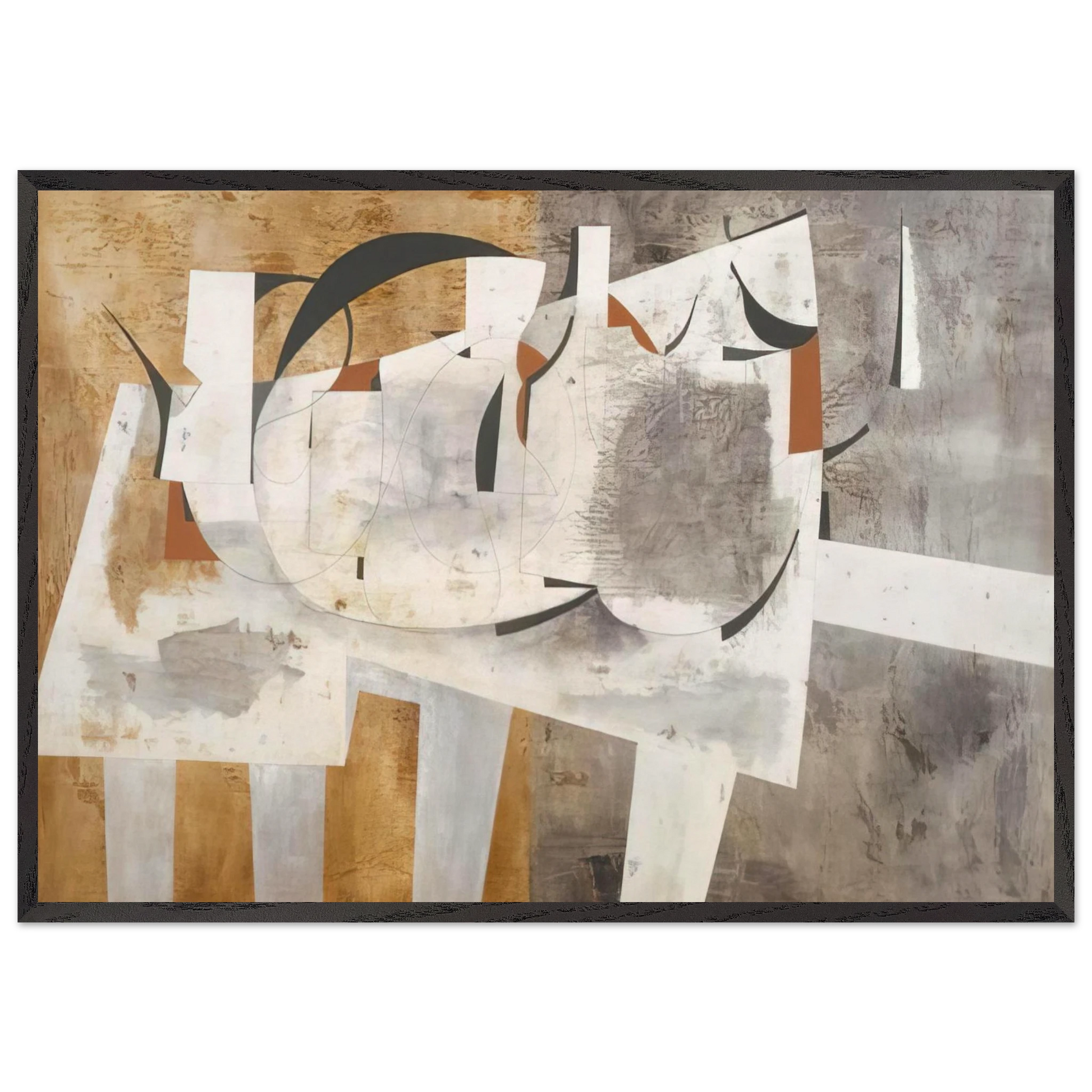 August 1956 Val dOrcia - 1956 - Ben Nicholson Framed Art Print – Black Wooden Frame - Default Title - -Framed Art Print