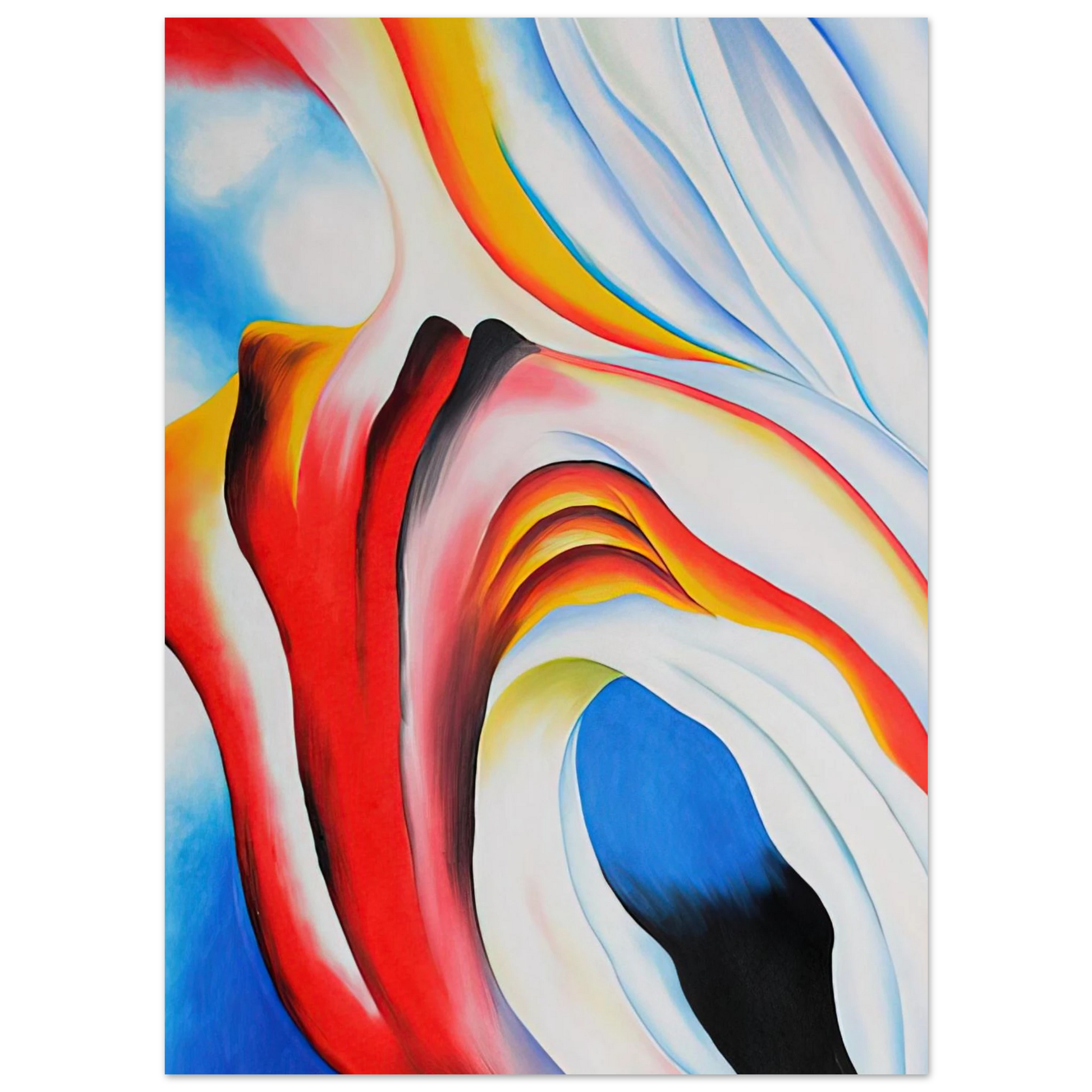 Georgia O'Keeffe - Music Pink and Blue Fine Art Poster - 75x100 cm / 30x40 inches
