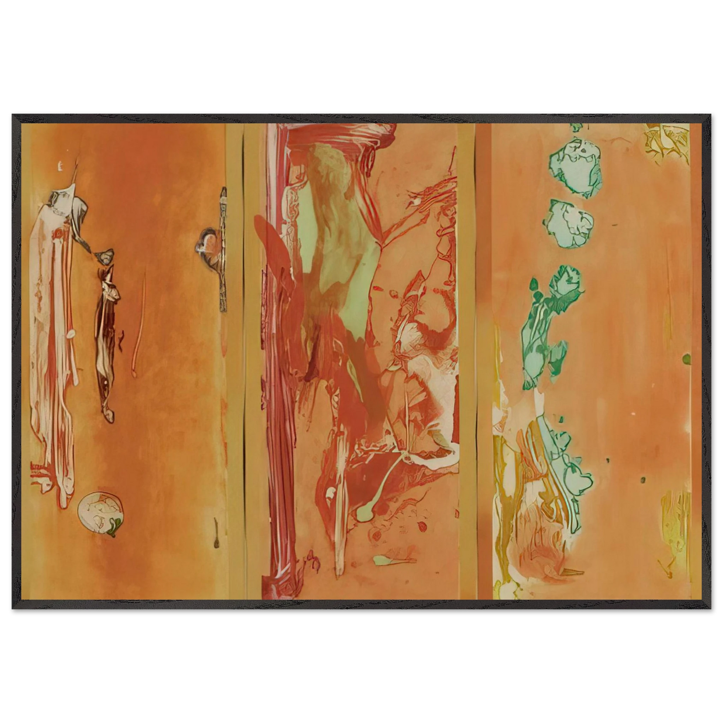 Helen Frankenthaler - Gateway - 1988 Wall art - 45x60 cm / 18x24 inches - Premium Wooden Framed Poster With Fine Art Paper - Black frame