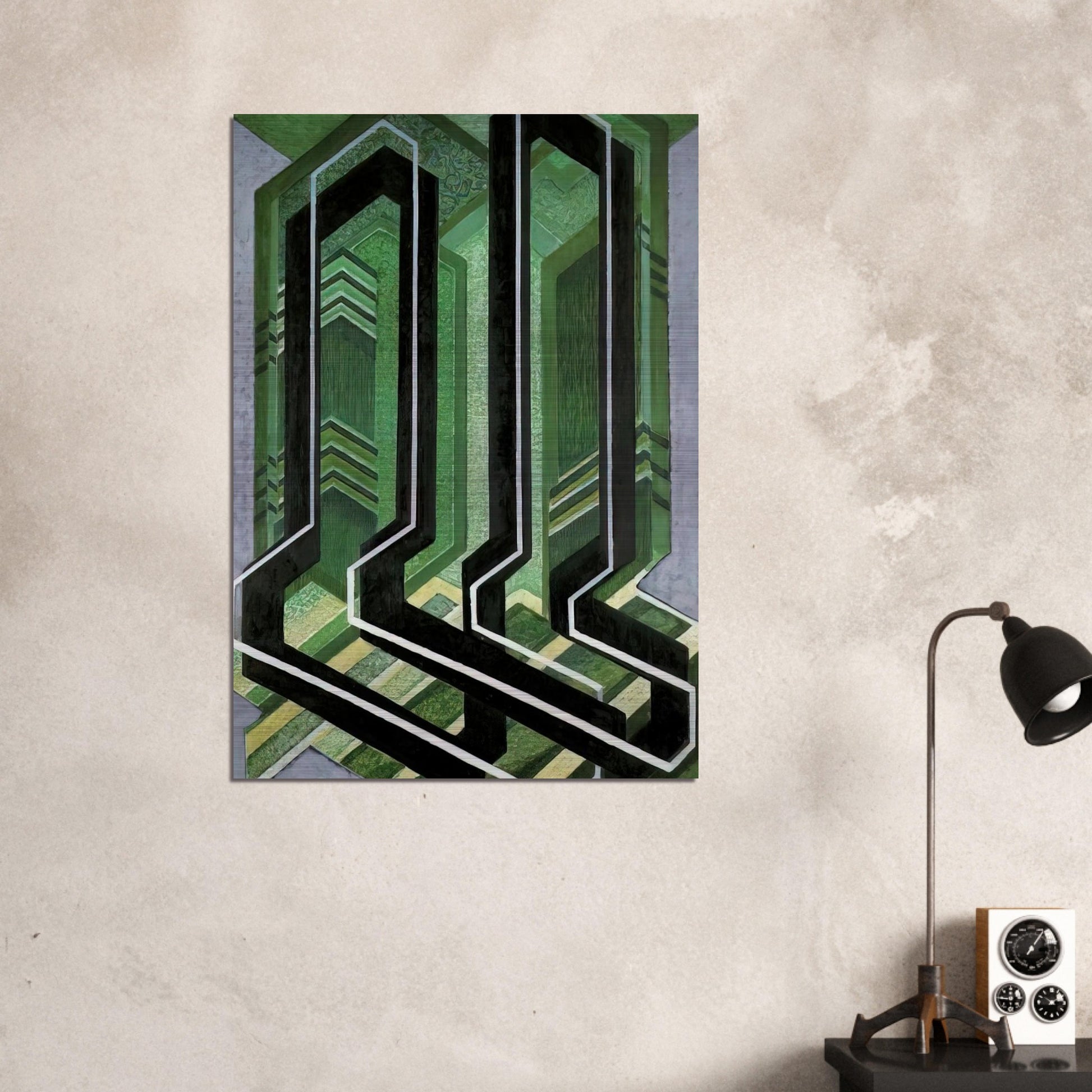 Diagonal Planes - Frantisek Kupka Brushed Aluminum Print - 70x100 cm / 28x40 inches | Frantisek Kupka Aluminum Print | Frantisek Kupka Prints