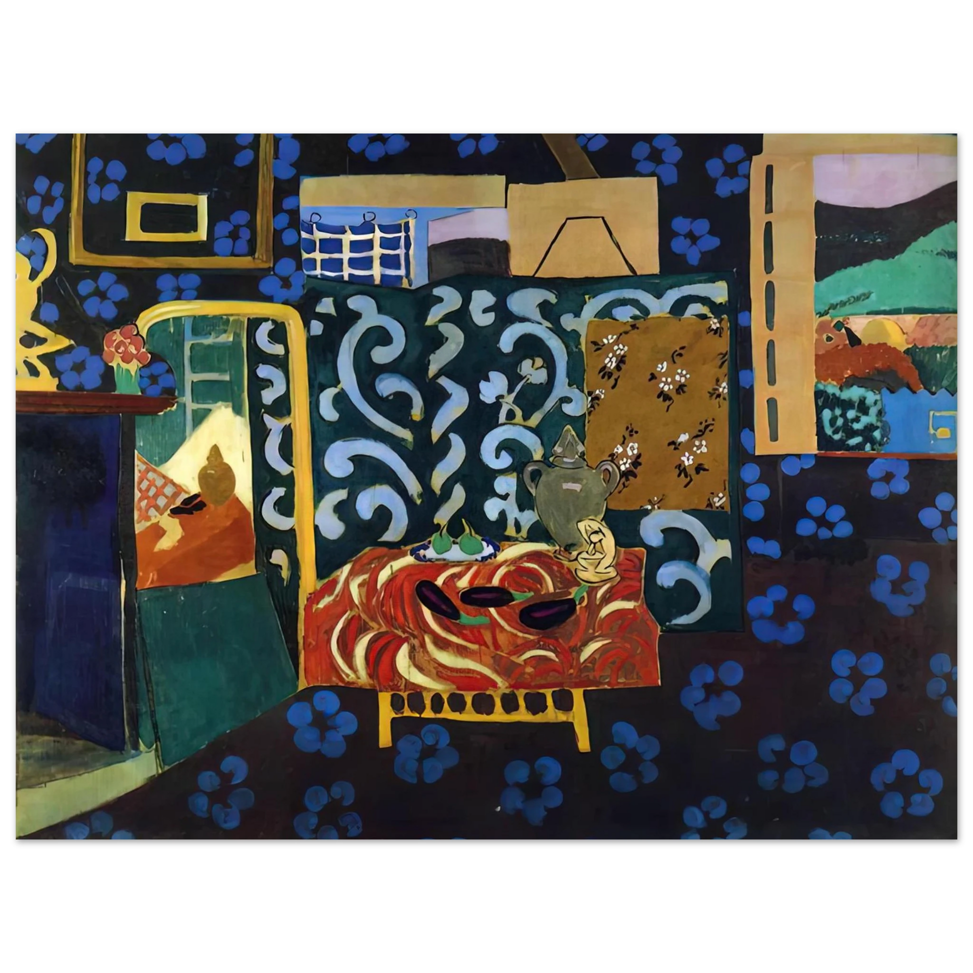 Henri Matisse - STILL LIFE WITH AUBERGINES 1911 Fine Art Poster - Default Title