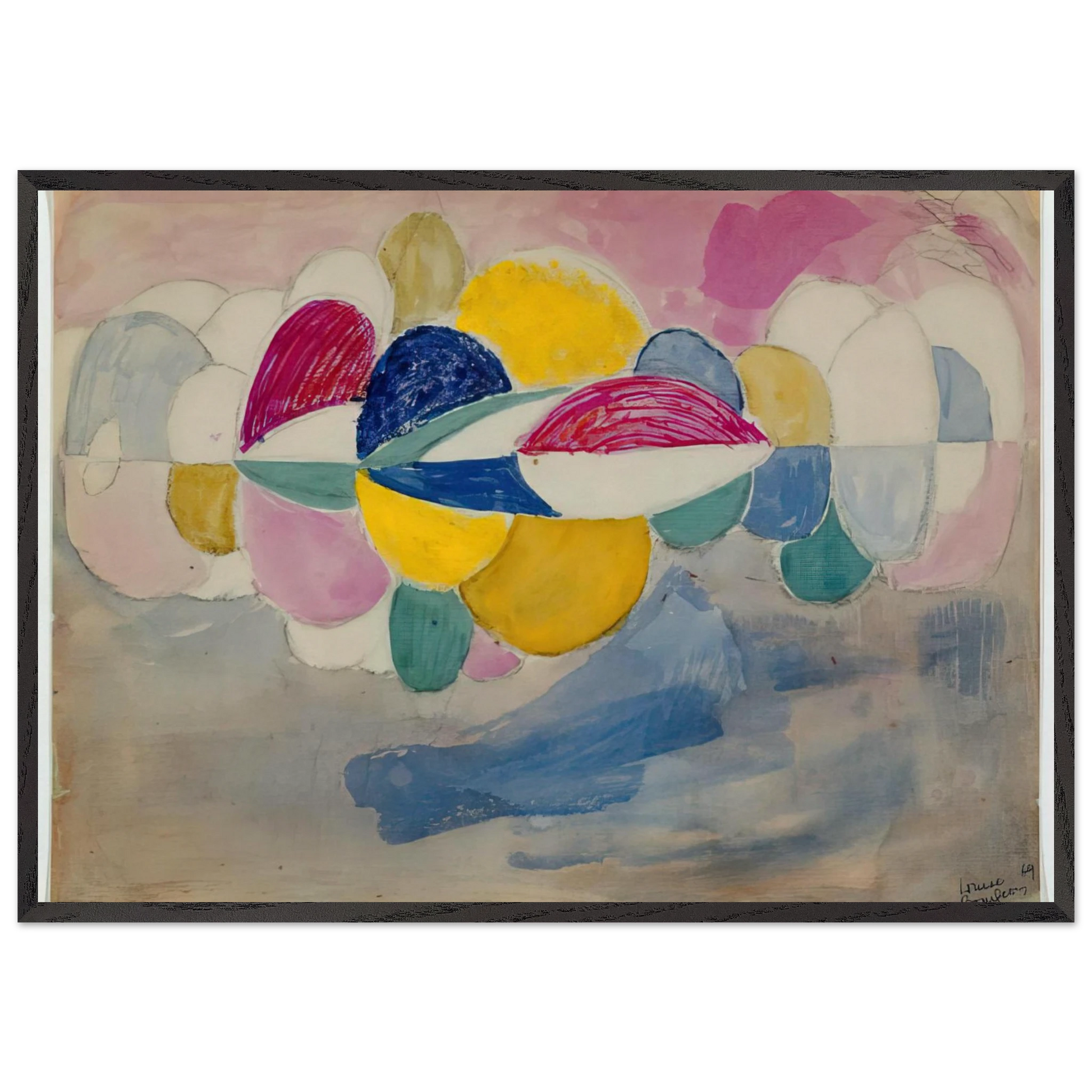 UNTITLED 1969 N1 - Louise Bourgeois Framed Art Print – Black Wooden Frame - Default Title - -Framed Art Print