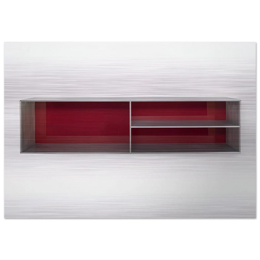 Untitled - 1985 - Donald Judd Brushed Aluminum Print - 70x100 cm / 28x40 inches | Donald Judd Aluminum Print | Donald Judd Prints