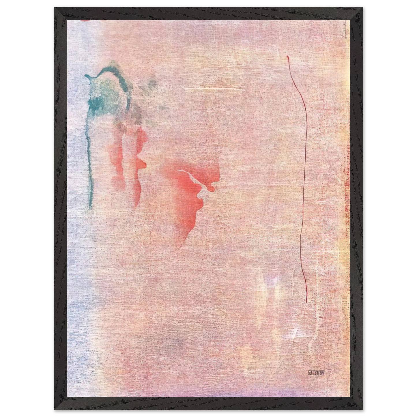 Helen Frankenthaler - Cedar Hill - 1983 Wall art - 50x70 cm / 20x28 inches - Premium Wooden Framed Poster With Fine Art Paper - Black frame