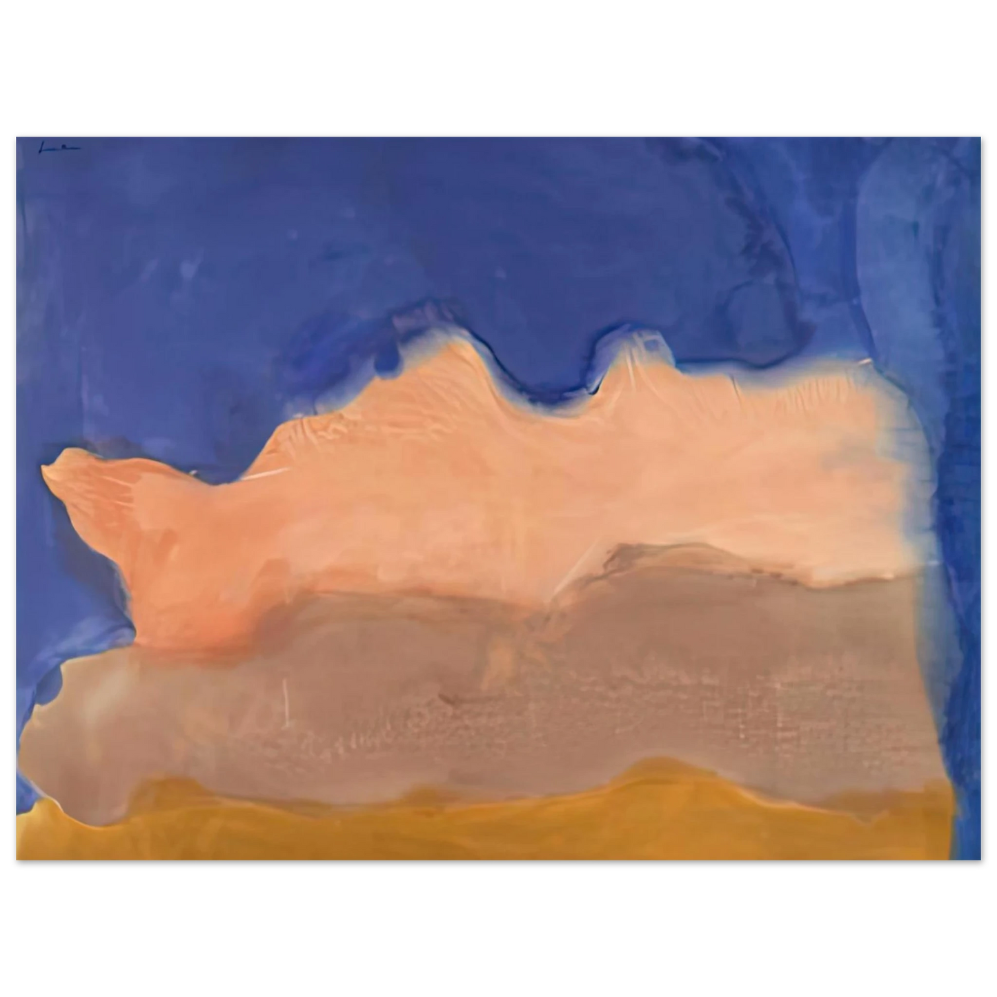 Helen Frankenthaler - Moontide, 1968- Wall Art - 30x40 cm / 12x16 inches - Premium Wooden Framed Poster With Fine Art Paper - Black frame