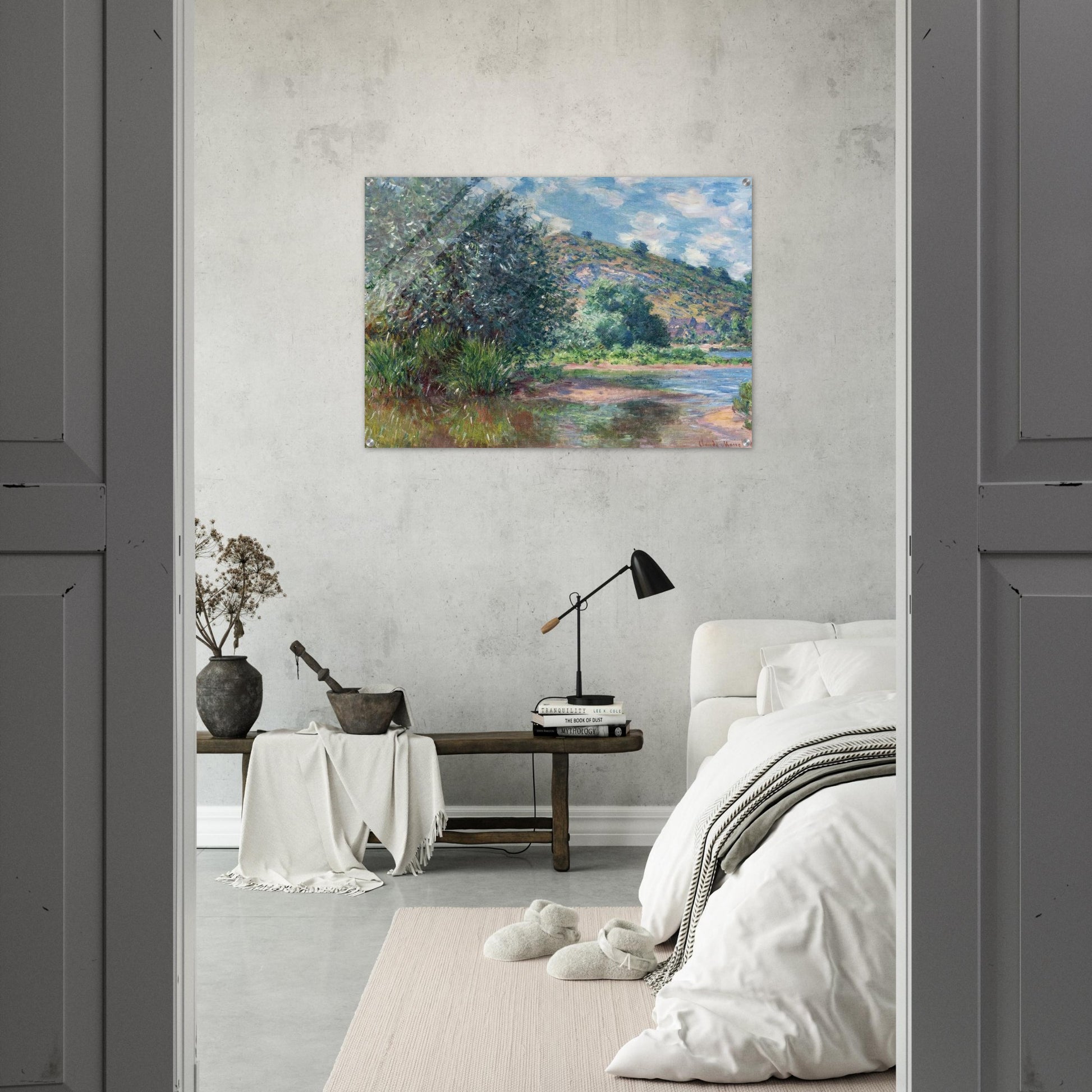 Landscape at Port-Villez - claude monet Acrylic Print - 70x100 cm / 28x40″ inches