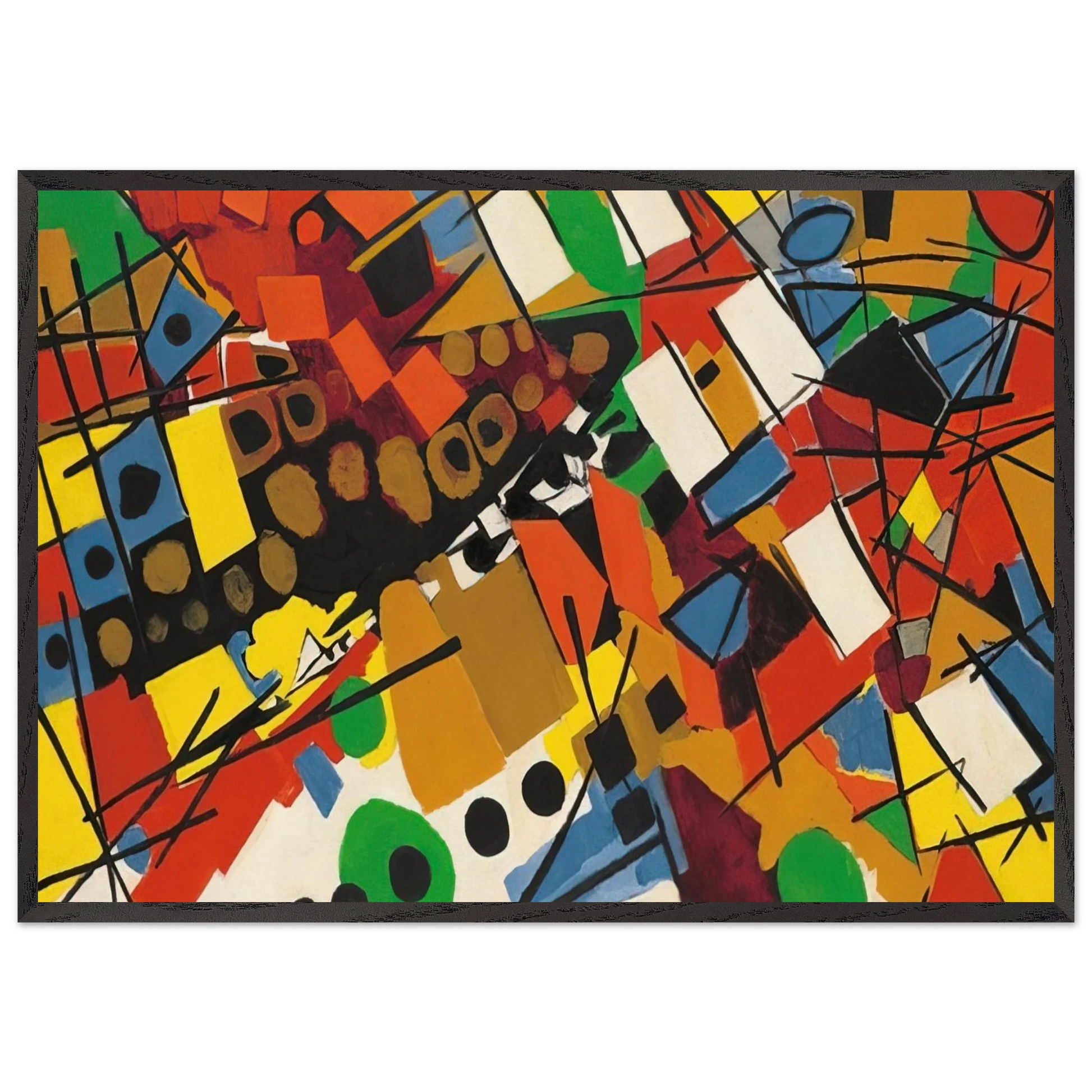 Pastorale - 1954 - Ernst Wilhelm Nay Framed Art Print – Black Wooden Frame - Default Title - -Framed Art Print