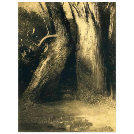 Odilon Redon - TWO TREES 1875 Fine Art Poster - Default Title