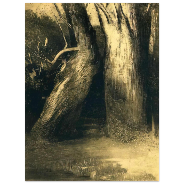 Odilon Redon - TWO TREES 1875  75x100 cm / 30x40inches Fine Art Poster
