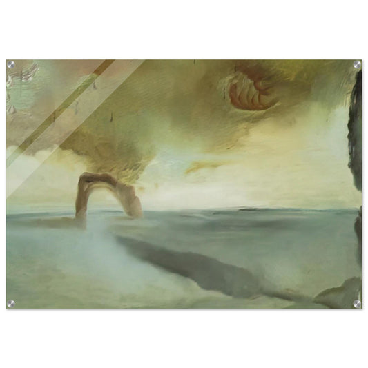 LANDSCAPE WITH ROCK IN THE SHAPE OF A TRIUMPHAL ARCH - Salvador Dali Acrylic Print - 70x100 cm / 28x40″ inches | Salvador Dali Wall Art | Salvador Dali Prints