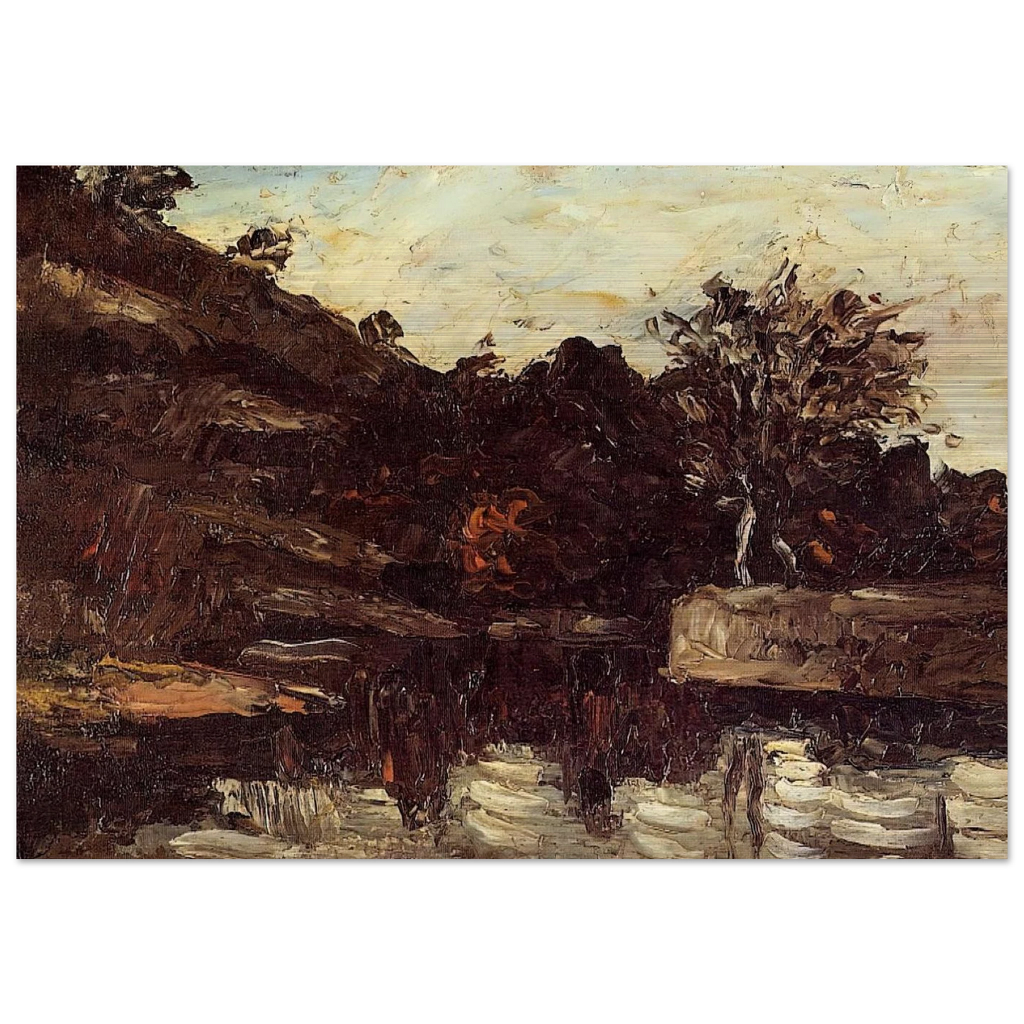 Bend in the River - Paul Cézanne Brushed Aluminum Print - 70x100 cm / 28x40 inches | Paul Cézanne Aluminum Print | Paul Cézanne Prints