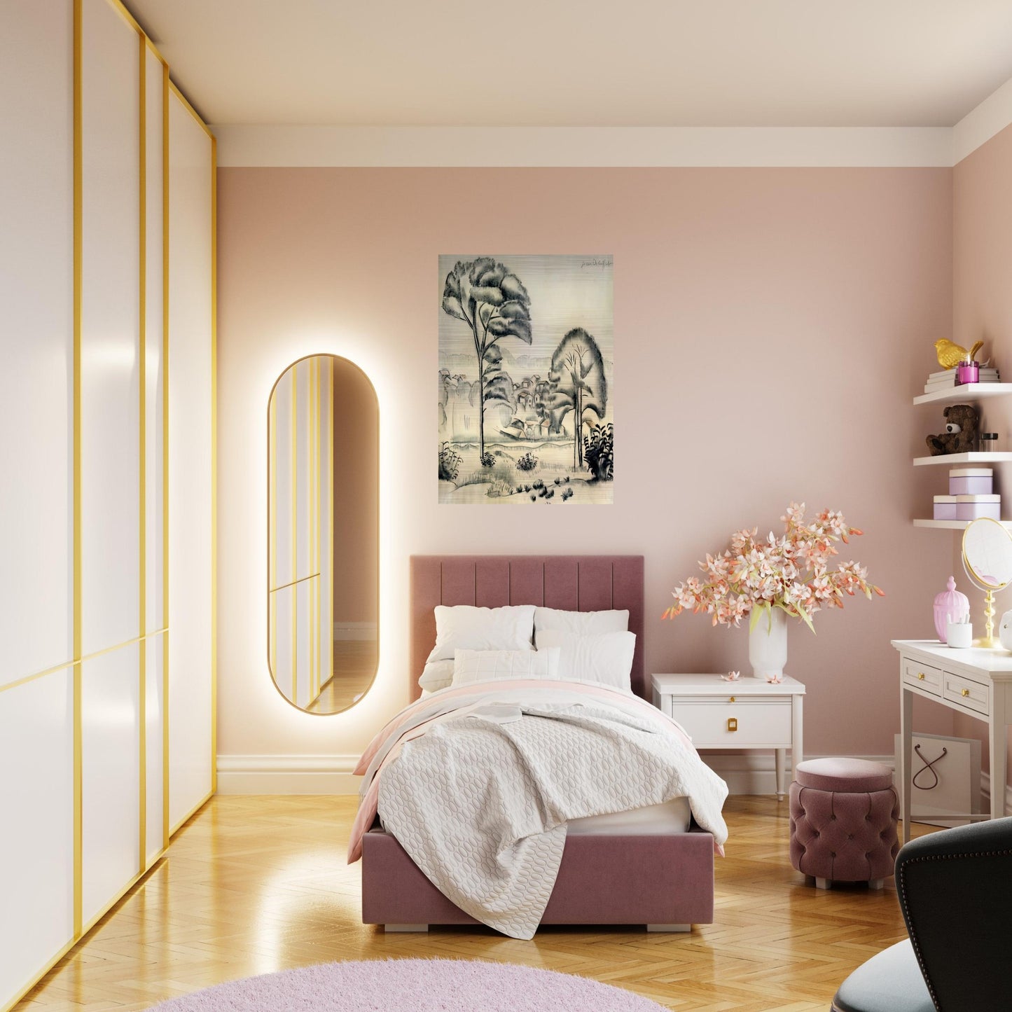 LANDSCAPE OF ALGERIA - Jean Dubuffet Brushed Aluminum Print - 70x100 cm / 28x40 inches | Jean Dubuffet Aluminum Print | Jean Dubuffet Prints