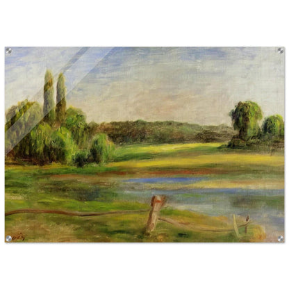 Landscape with Fence - Pierre-Auguste Renoir Acrylic Print - 70x100 cm / 28x40″ inches