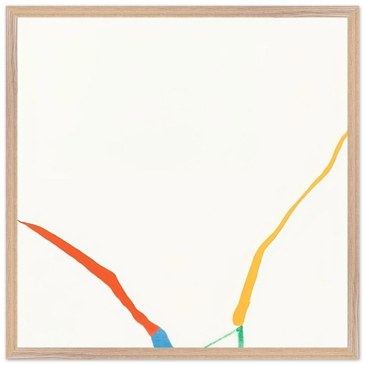 Helen Frankenthaler - What Red Lines Can Do - 1970 Wall art - 40x50 cm / 16x20 inches - Premium Wooden Framed Poster With Fine Art Paper - Wood frame