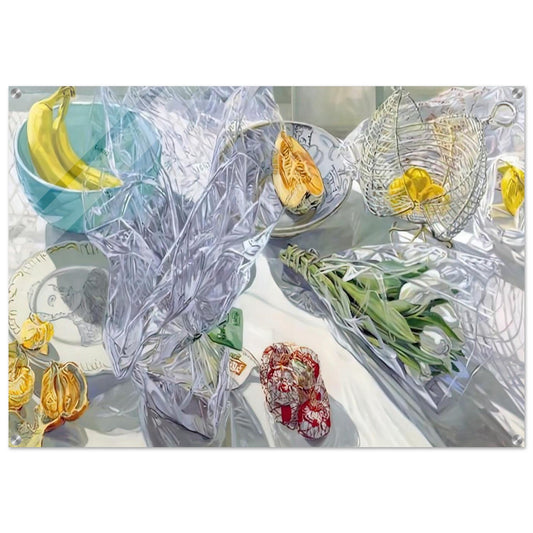 WHITE TULIPS 1999 - Janet Fish Acrylic Print - 70x100 cm / 28x40″ inches