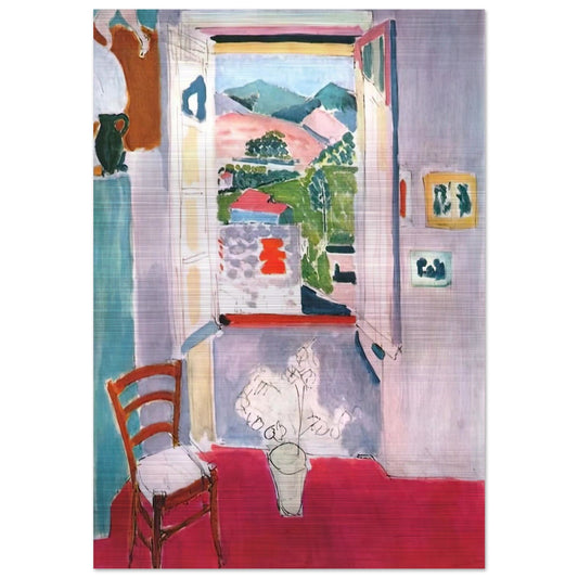OPEN WINDOW AT COLLIOURE 1910 - Henri Matisse Brushed Aluminum Print - 70x100 cm / 28x40 inches | Henri Matisse Aluminum Print | Henri Matisse Prints