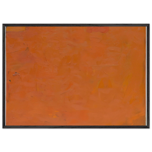 Untitled Orange Painting - 1955 - Robert Ryman Framed Art Print – Black Wooden Frame - Default Title - -Framed Art Print