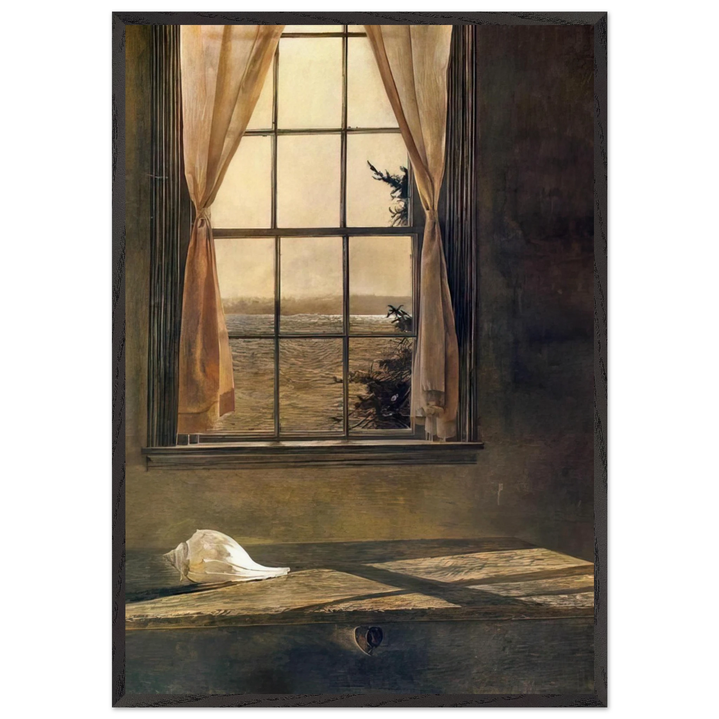 HER ROOM - Andrew Wyeth Framed Art Print – Black Wooden Frame - Default Title - -Framed Art Print