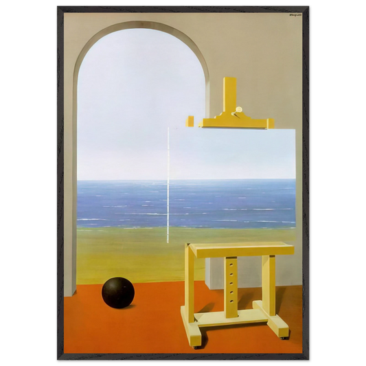 THE HUMAN CONDITION 1935 - Rene Magritte Framed Art Print – Black Wooden Frame - Default Title - -Framed Art Print