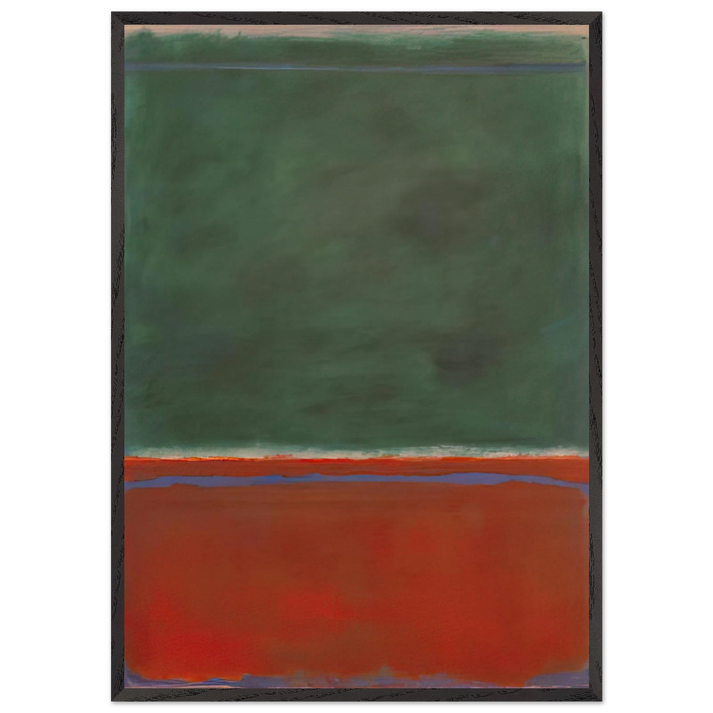 Green and Maroon - 1953 - Mark Rothko 70x100 cm / 28x40 inches Framed Art Print – Black Wooden Frame