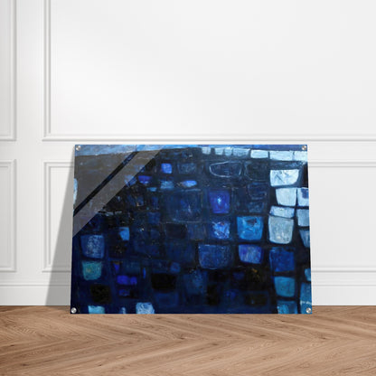 Blue Abstract - 1959 - William Scott Acrylic Print - 70x100 cm / 28x40″ inches | William Scott Wall Art | William Scott Prints