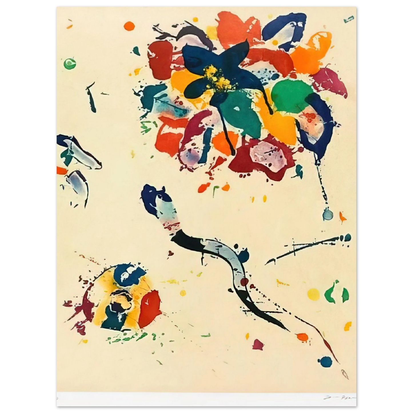 Sam Francis - Untitled  SFE 075  Fine Art Poster - Default Title
