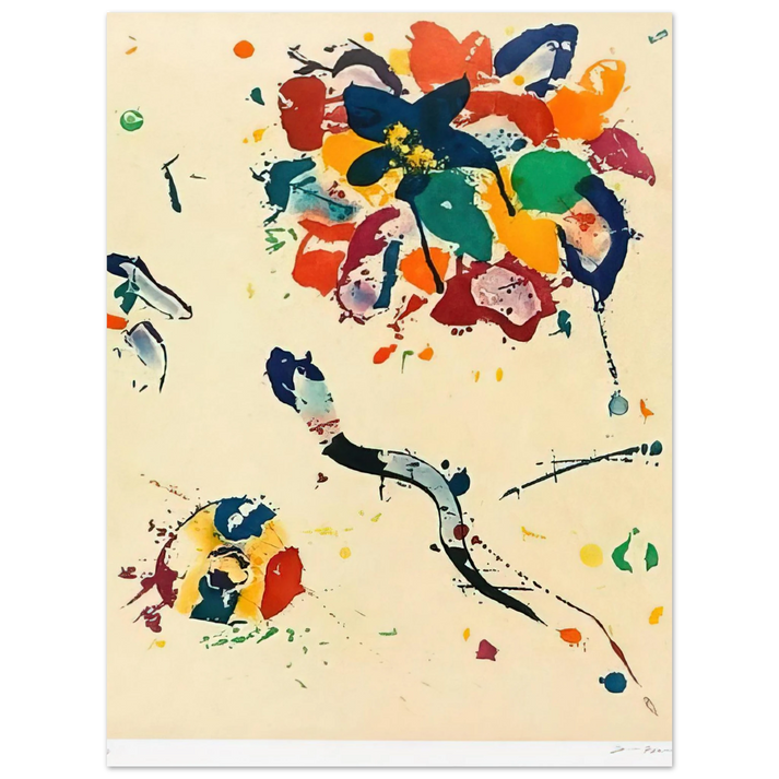 Sam Francis - Untitled  SFE 075   75x100 cm / 30x40inches Fine Art Poster