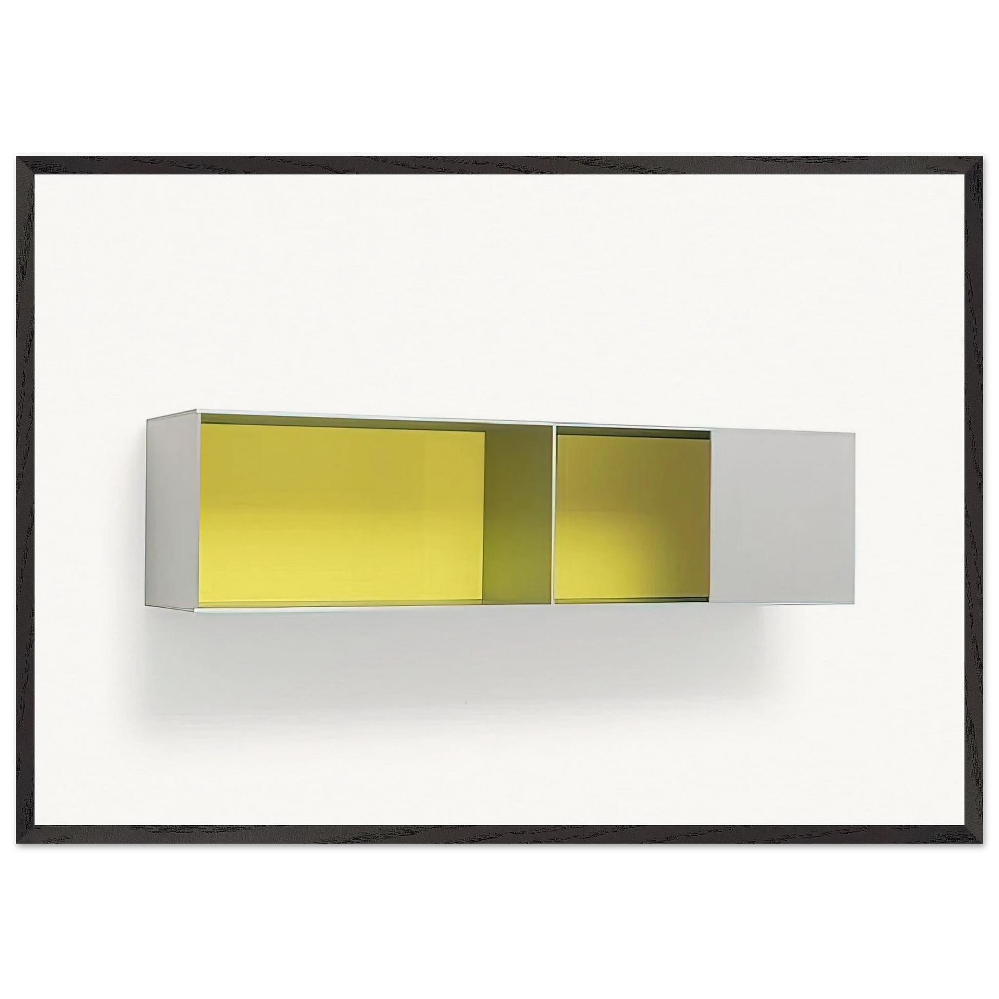 Untitled Menziken 87-52 - 1987 - Donald Judd 70x100 cm / 28x40 inches Framed Art Print – Black Wooden Frame