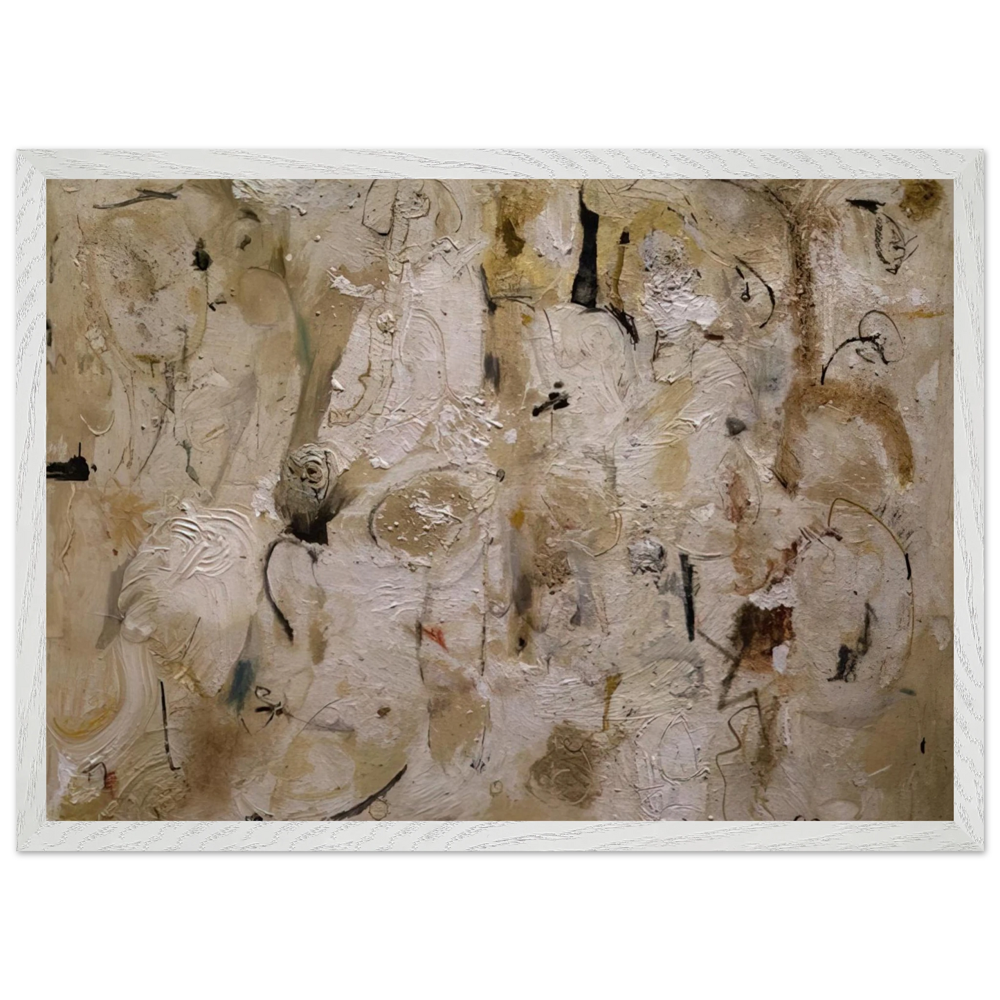 Helen Frankenthaler - Painted on 21st Street - 1951 Wall art - 50x70 cm / 20x28 inches - Premium Wooden Framed Poster With Fine Art Paper - White frame