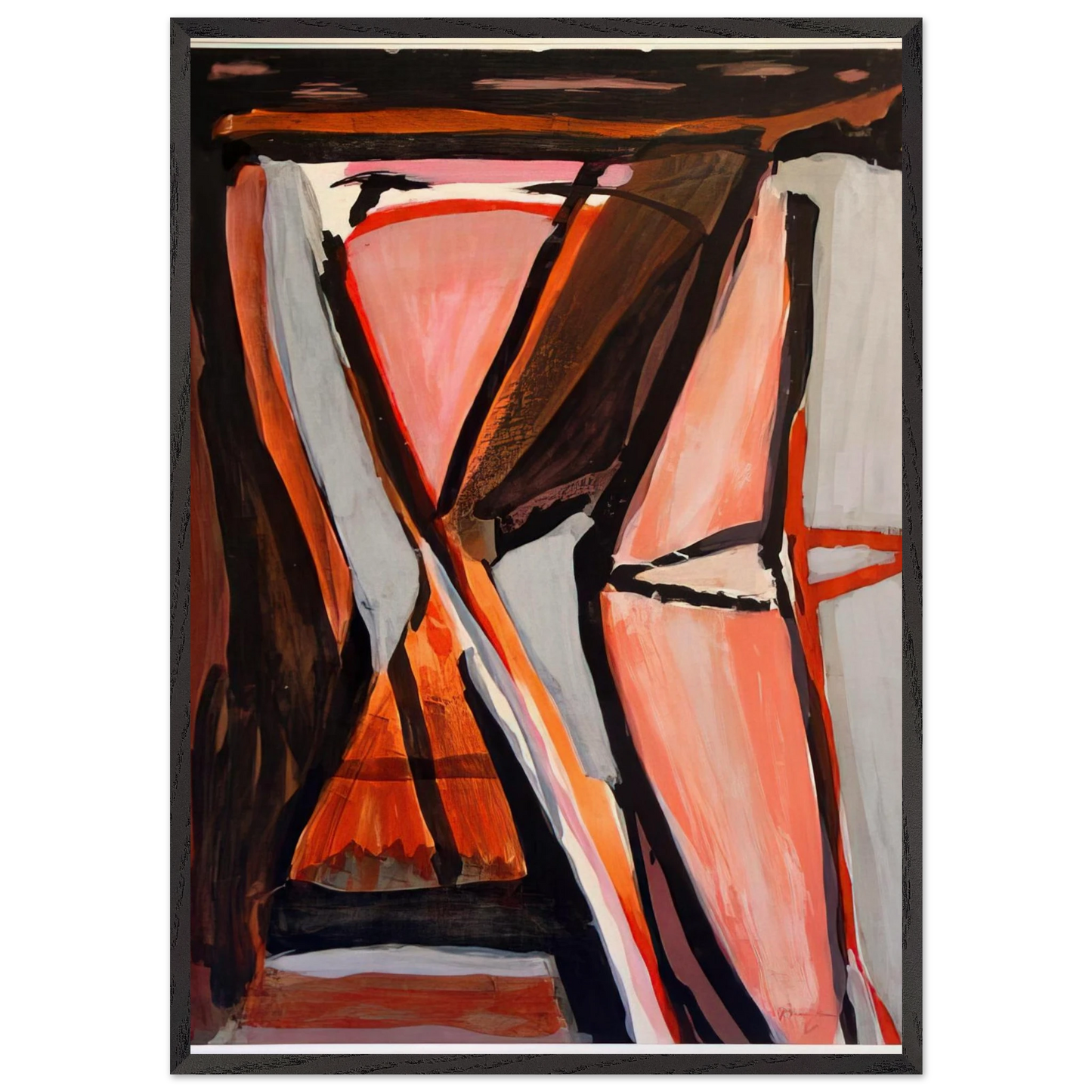 Lattrait - 1978 - Bram van Velde Framed Art Print – Black Wooden Frame - Default Title - -Framed Art Print