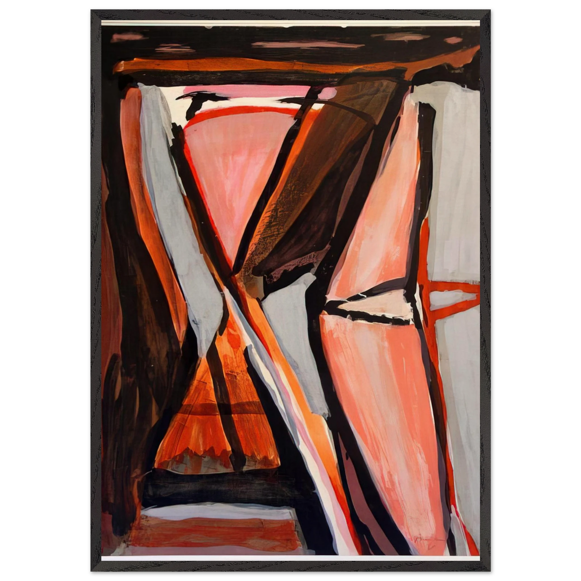 Lattrait - 1978 - Bram van Velde Framed Art Print – Black Wooden Frame - Default Title - -Framed Art Print