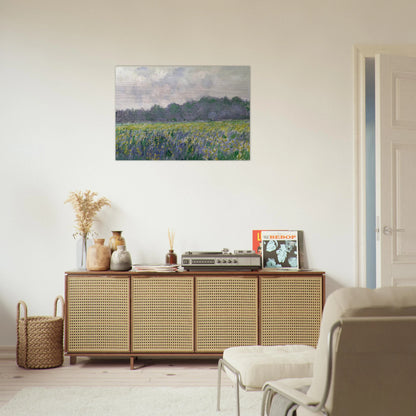 Field of Yellow Irises at Giverny - claude monet Brushed Aluminum Print - 70x100 cm / 28x40 inches | claude monet Aluminum Print | claude monet Prints