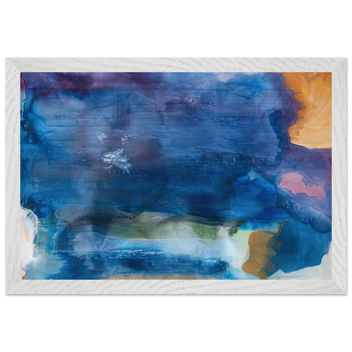 Helen Frankenthaler - Riverhead, 1963-64- Wall Art - 60x80 cm / 24x32 inches - Premium Wooden Framed Poster With Fine Art Paper - Black frame