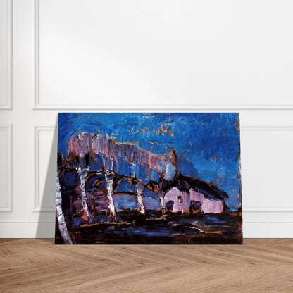 Evening landscape - Piet Mondrian Brushed Aluminum Print - 70x100 cm / 28x40 inches | Piet Mondrian Aluminum Print | Piet Mondrian Prints