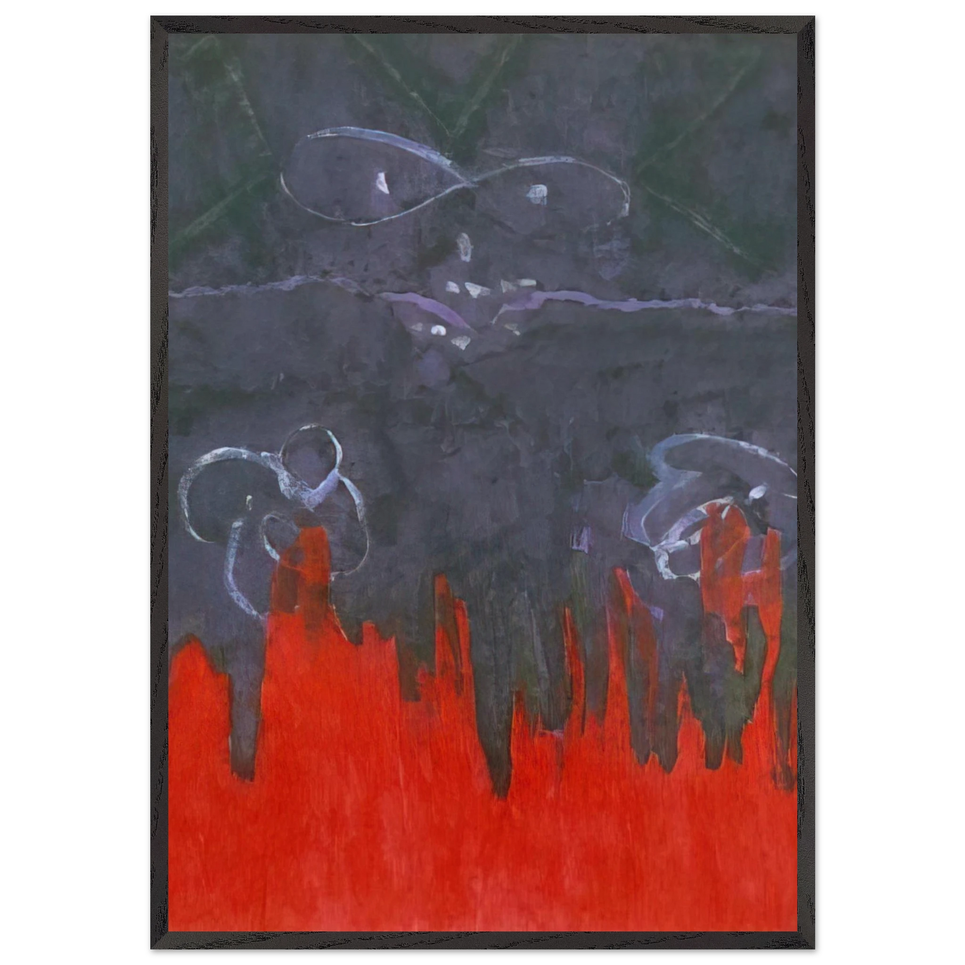 Infinity Field Torino Series 1 - 1986 - Theodoros Stamos Framed Art Print – Black Wooden Frame - Default Title - -Framed Art Print