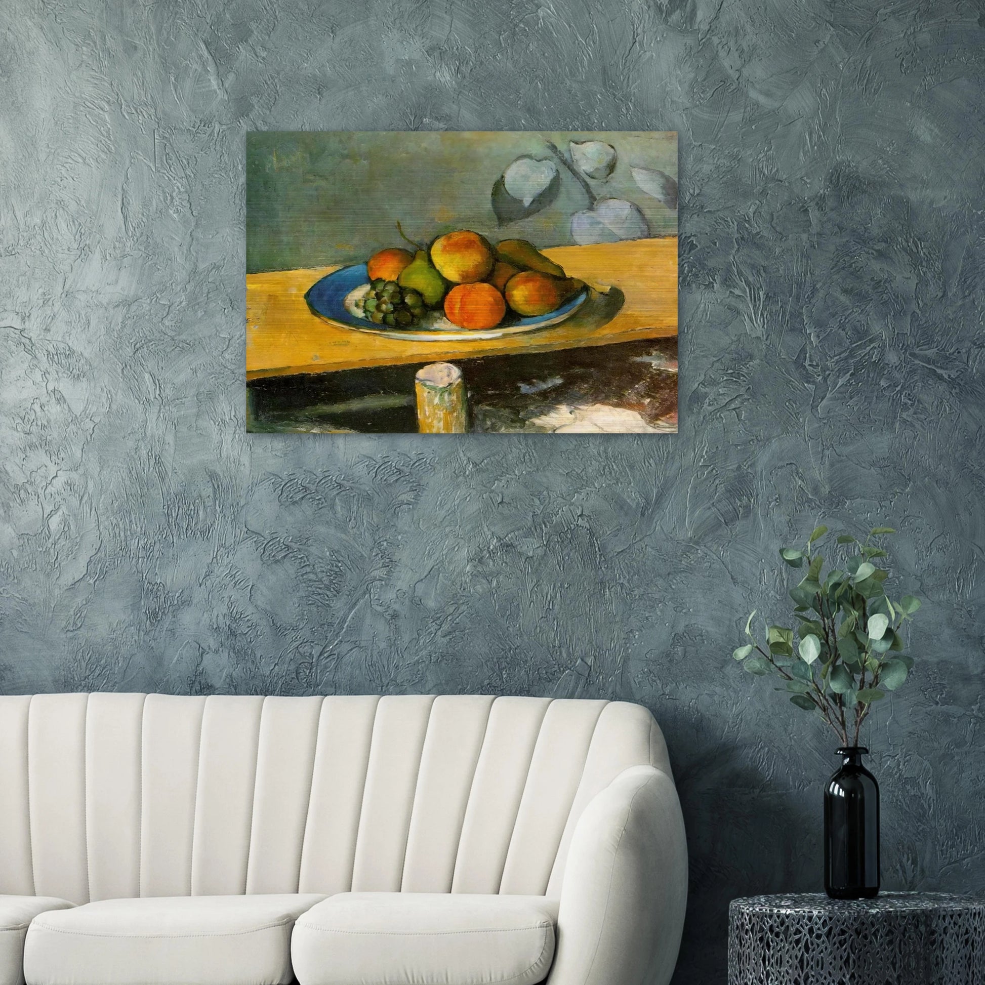 Apples, Pears and Grapes - Paul Cézanne Brushed Aluminum Print - 70x100 cm / 28x40 inches | Paul Cézanne Aluminum Print | Paul Cézanne Prints
