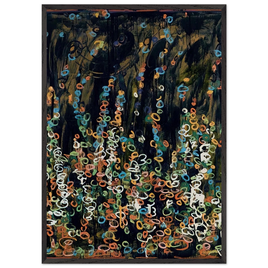 Sognato acquarello e dipinto a smalto - 1984 - Mario Schifano Framed Art Print – Black Wooden Frame - Default Title - -Framed Art Print